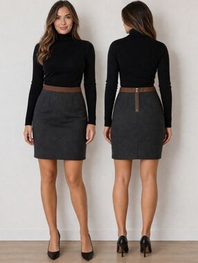 Ann Taylor LOFT Grey Wool Blend Pencil Skirt Women’s 12P